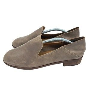 Lucky Brand Womens Size 9 Slip On Shoes Brown Leather Loafers Casual Heels EUC